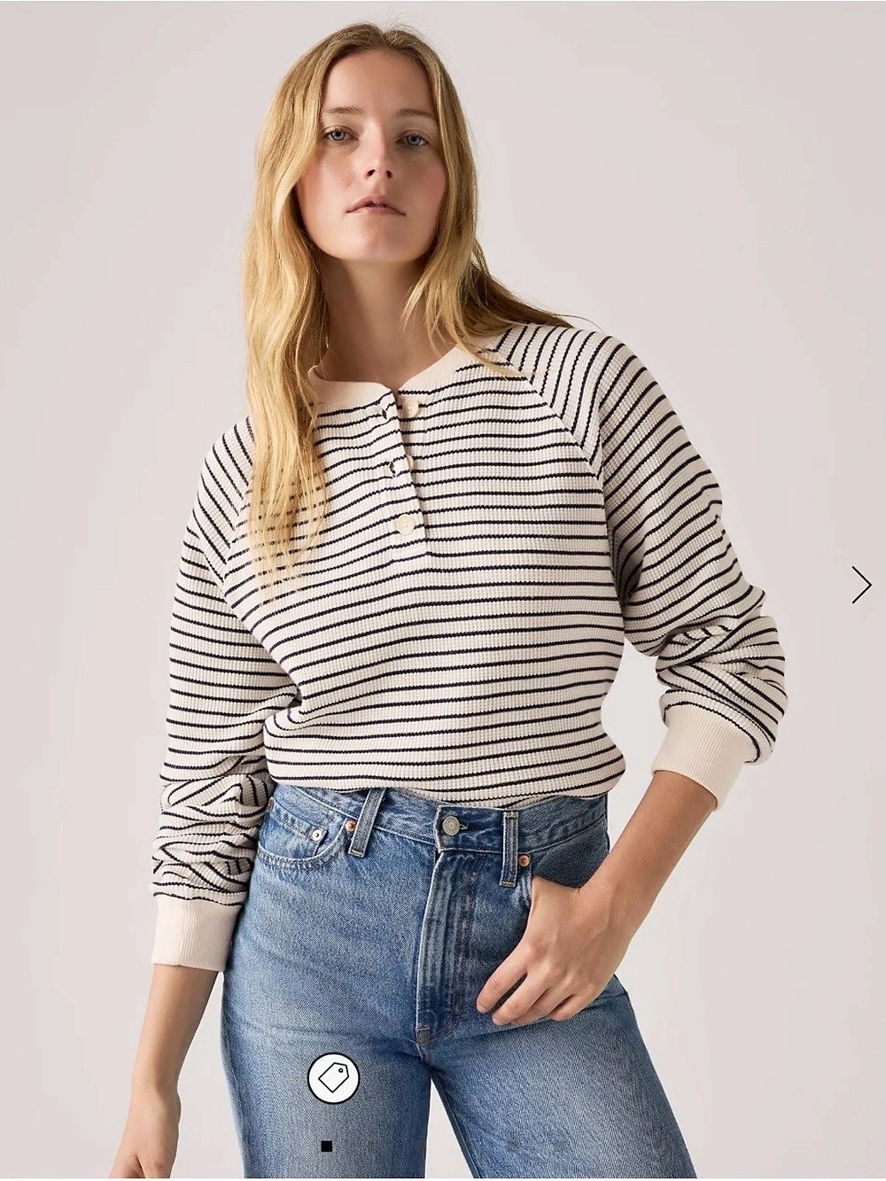 Levi's RPL 423 Striped Cotton Sweater Size XS Like New
